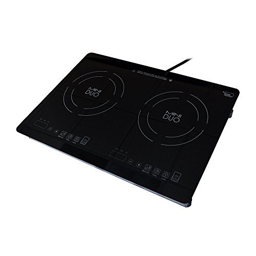 True Induction Mini Duo MD-2B Portable Counter Inset Double Burner Induction Cooktop, 120V, Black