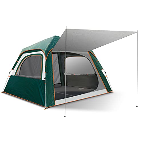 Camping Tent 6 Person Family Tents for Camping Party - Double Large Doors and Windows, for Family, Outdoor, Hiking, Use for All Seasons