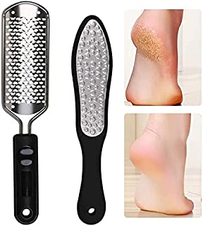 Oneleaf 2PCS Professional Pedicure Rasp Foot File Cracked Skin Corns Callus Remover for Extra Smooth and Beauty Foot