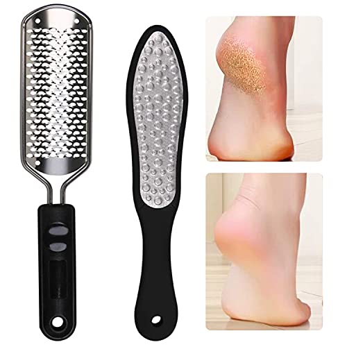 Oneleaf 2PCS Professional Pedicure Rasp Foot File Cracked Skin Corns Callus Remover for Extra Smooth and Beauty Foot