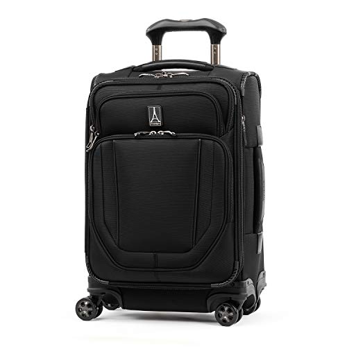 Travelpro Crew Versapack-Softside Expandable Spinner Wheel Luggage, Jet Black, Carry-On 20-Inch