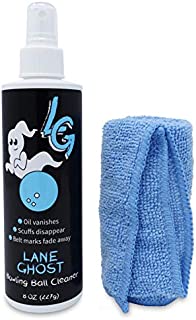 Lane Ghost Bowling Ball Cleaner Spray Kit - USBC Approved - Oil, Scuff, and Belt Mark Cleaner - Restores Tack and Prolongs Lifespan of Ball