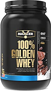 Maxler 100% Golden Whey Protein - 24g of Premium Whey Protein Powder per Serving - Pre Post Intra Workout - Fast-Absorbing Whey Hydrolysate, Isolate & Concentrate Blend - Milk Chocolate Protein 2 lbs