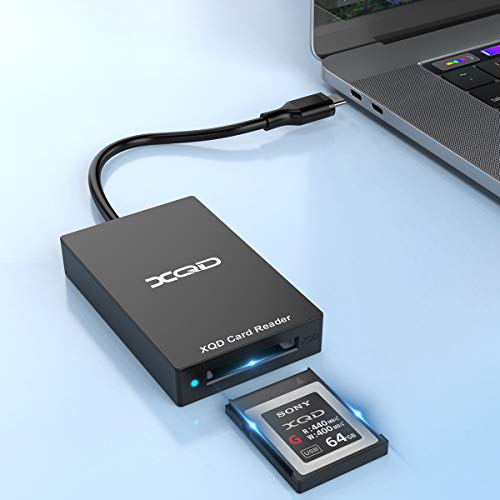 Upgraded VersionUSB C XQD Card Reader, Rocketek XQD Reader Compatible with Sony G/M Series USB Mark XQD Card, Lexar 2933x/1400x USB C Mark XQD Card for Windows/Mac OS. Type C XQD Memory Card Reader