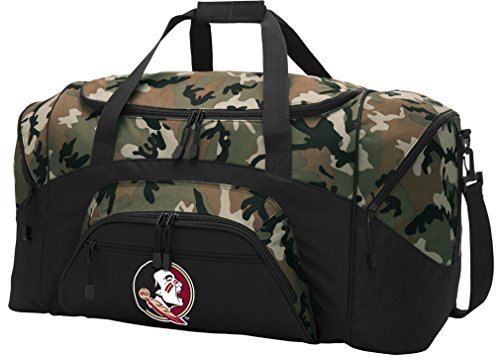 Large FSU Duffel Bag CAMO Florida State University Suitcase Duffle Luggage Gift Idea for Men Man Him!