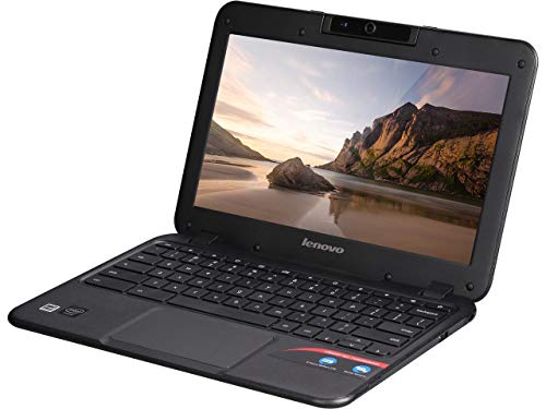 Lenovo N21, 11.6 inches, HD, 16GB, SD Chromebook Intel Celeron N2840, 4GB - Black (Renewed)