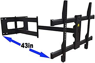 FORGING MOUNT Long Arm TV Mount Full Motion Wall Mount TV Bracket with 43 inch Extension Articulating Arm TV Wall Mount, Fits 42 to 85 Inch Flat/Curve TVs Holds up to 110 lbs,VESA 600x400mm Compatible