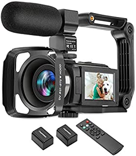 ZUODUN 4K Camcorder 60FPS Ultra HD Vlogging Video Camera for YouTube 48MP 16X Digital Zoom IR Night Vision WiFi Vlog Recorder with 3 Inch Touch Screen Microphone Remote Control Stabilizer