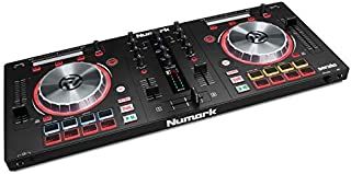 Numark Mixtrack Pro 3 | All In One 2 Deck DJ Controller for Serato DJ Including an On board Audio Interface, 5 inch High Resolution Jog Wheels and Serato DJ Intro & Prime Loops Remix Tool Kit