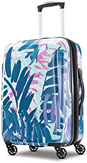 American Tourister Moonlight Hardside Expandable Luggage with Spinner Wheels, Palm Trees, Checked-Large 28-Inch