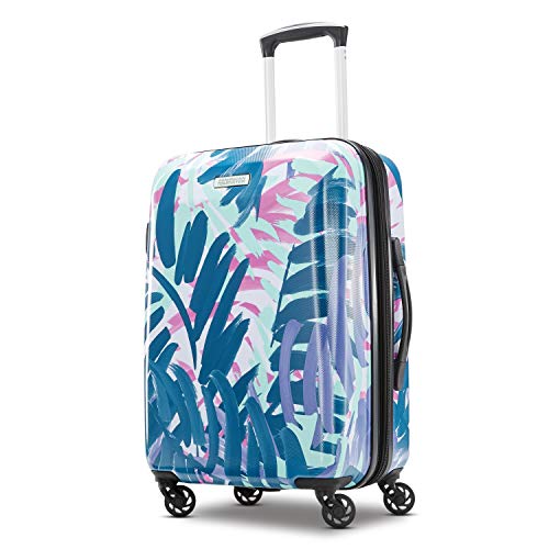 American Tourister Moonlight Hardside Expandable Luggage with Spinner Wheels, Palm Trees, Checked-Large 28-Inch