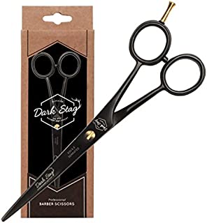 Dark Stag DS1 Professional Barber Scissors (7 inch Black & Gold)