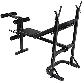 TANGNADE Weight Bench Barbell Lifting Press Gym Equipment Exercise Adjustable Incline - Utility Weight Benches for Full Body Workout, Incline Bench Press for Home Gym