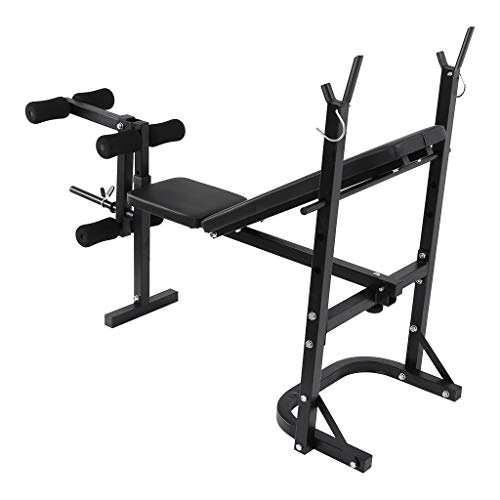 TANGNADE Weight Bench Barbell Lifting Press Gym Equipment Exercise Adjustable Incline - Utility Weight Benches for Full Body Workout, Incline Bench Press for Home Gym