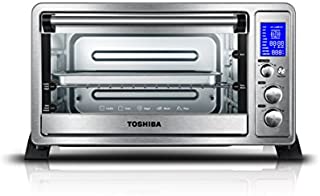 Toshiba AC25CEW-SS Digital Toaster Oven with Convection Cooking and 9 Functions, 6-Slice Bread/12-Inch Pizza, Stainless Steel