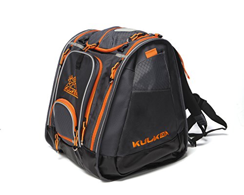 KULKEA Boot Trekker - Ski Boot Backpack, Grey/Black/Orange