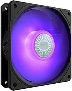 Cooler Master SickleFlow 120 V2 RGB 120mm Square Frame Fan with Customizable LEDs, Air Balance Curve Blade Design, Sealed Bearing, PWM Control for Computer Case & Liquid Radiator