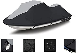 Super Heavy-Duty PWC Jetski Cover for Kawasaki STX 15F 1500 Jetski Jet Ski PWC Cover 2003-2017 Black/Grey