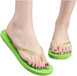 Aniywn Women's Men's Non-Slip Pool Dorm Water Sandals Flip Flops Comfort Beach Summer Casual Flip Flop Sandals Green