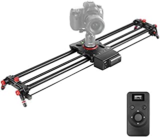 Neewer Motorized Camera Slider, 31.5-inch 2.4G Wireless Control Carbon Fiber Track Rail with Mute Motor/Time Lapse Video Shot/Follow Focus Shot/120 Degree Panoramic Shot for DSLRs, Load up to 22 lbs
