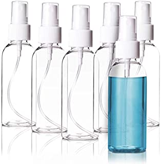 20 Pack Fine Mist Clear Spray Bottles 2.7oz with Pump Spray Cap, Reusable and Refillable Small Empty Plastic Bottles for Travel, Essential Oils, Perfumes