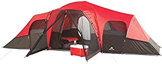 OZARK Trail Family Cabin Tent (Red/Black, 10 Person)