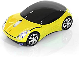 2.4GHz Wireless Bluetooth Mouse, Portable Optical Mouse 1600DPI for Mac/Android/ME/Windows PC/Tablet Gaming Office (Yellow)