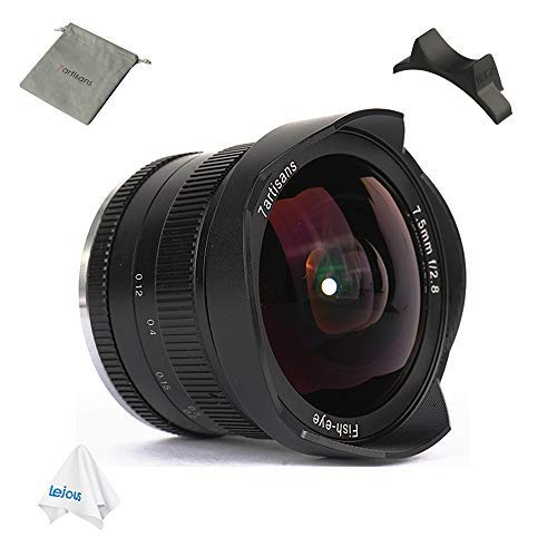 7artisans 7.5mm F2.8 APS-C Wide Angle Fisheye Fixed Lens for Sony E Mount Cameras A7 A7II A7R A7RII A7S A7SII A6500 A6300 A6000 A5100