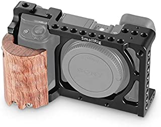 SMALLRIG Camera A6300 Cage for Sony A6000 / A6300 with Wooden Handle Handgrip - 2082