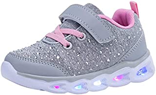 Umbale Kids Led Shoes Casual Flashing Sneakers(Girls/Boys) (9 M US Toddler, Grey)