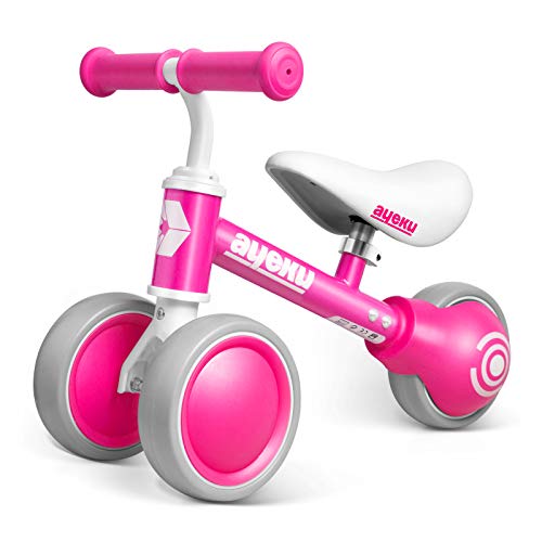 AyeKu Baby Balance Bike, Bikes for Toddlers Age 12-24 Months, Best Gifts for Girls Boys to Scoot Around with Comfortable Adjustable seat in 3 Wheels