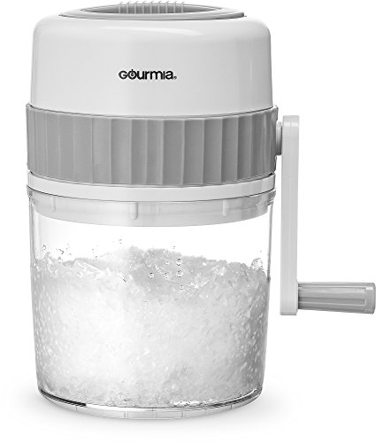 Gourmia GIC9635 Ice Shaver  Manual Hand Crank Operated Ice Breaker with Stainless Steel Blades for Fast Crushing  BPA Free