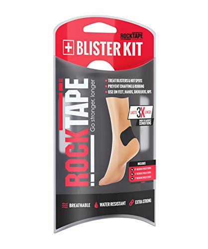 RockTape Blister Prevention and Treatment Kit for Blisters, Hot-Spots, and Chafing, Black