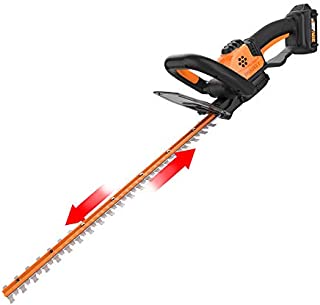 WORX WG261 20V Power Share 22-Inch Cordless Hedge Trimmer, Battery and Charger Included, Black and Orange