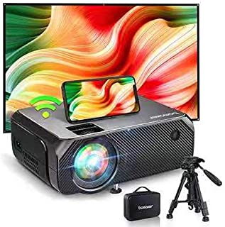 Bomaker WiFi Mini Projector, Native 1280x720P HD Portable Wireless Projector, Outdoor Movies/ Gaming Projector, 300 Inch Screen, for Android, iPhone, Laptop, PS4, TV Stick, DVD Player
