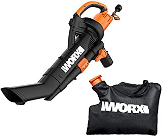 Worx WG509 12 Amp TRIVAC 3-in-1 Electric Leaf Blower with All Metal Mulching System