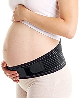 ORTONYX Maternity Support Belt - Back, Pelvic, Hip, Abdomen, Sciatica Pain Relief - Pregnancy Brace - S/M Black