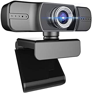 Full 1080P Webcam, Webcam with Microphone, Computer Camera for Calling, Conferencing, Live Streaming, Manual Focus Web Camera for PC, Laptops, and Desktop