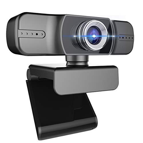 Full 1080P Webcam, Webcam with Microphone, Computer Camera for Calling, Conferencing, Live Streaming, Manual Focus Web Camera for PC, Laptops, and Desktop