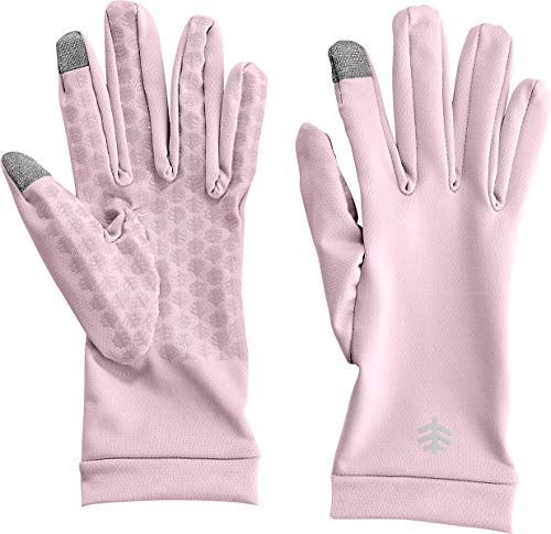 Coolibar UPF 50+ Men's Women's Gannett UV Gloves - Sun Protective (Small- Dusty Mauve)