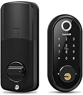 Door Lock keypad Fingerprint Deadbolt Lock, Smart Lock Front Door, Keyless Entry Door Lock with Biometric Touchscreen, Digital Exterior Door Locks Work with Alexa for Airbnb and Vacation Rental Hosts