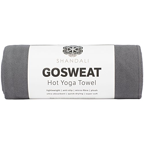 Hot Yoga Towel - Suede - 100% Microfiber, Super Absorbent, Bikram Yoga Mat Towel - Exercise, Fitness, Pilates, and Yoga Gear - Gray 26.5