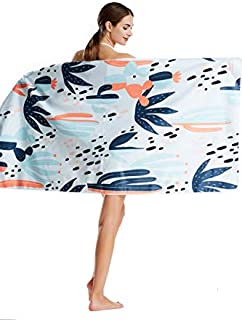 CHARS Microfiber Quick Drying Beach Towel with a Carrying Bag, Super Absorbent Towel, Sand Free Towel, for Kids, Teens, Adults, Travel, Gym, Camping, Pool, Yoga, Outdoor and Picnic