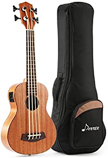 Donner DUB-1 30 inch Acoustic Electric Bass Ukulele Mahogany Body