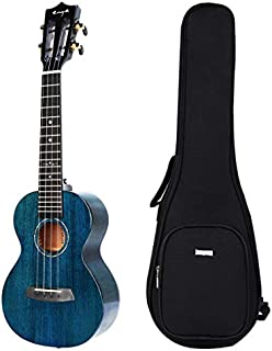 Enya EUC-MAD Concert Ukulele Solid Gloss Mahogany 23 Inch Wiping Blue with High-end 15mm Padded Gig Bag