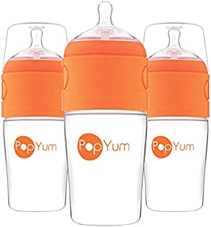 PopYum 9 oz Anti-Colic Formula Making / Mixing / Dispenser Baby Bottles, 3-Pack