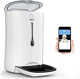 SmartFeeder,Automatic Pet Dog and Cat Feeder,6-Meal Auto Pet Feeder with Timer Programmable,HD Camera for Voice and Video Recording,Wi-Fi Enabled App for iPhone and Android