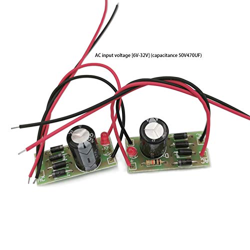 AC-DC Converter 6/12/24V to 12V Full-Bridge Rectifier Filter Power Supply Module (Voltage [6V-32V] (capacitance 50V470UF))