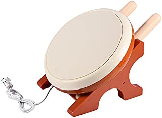 Bewinner Wired Drum & Drumstick Controller for Nintendo Wii Electronic Game Drum Kit for Taiko No Tatsujin Drum Drumsticks for Nintendo Wii Console Remote Controller Video Game