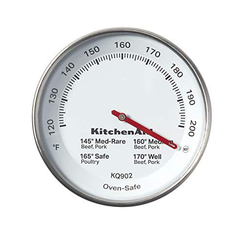 KitchenAid Leave-in Meat Thermometer, TEMPERATURE RANGE: 120F to 200F, Black